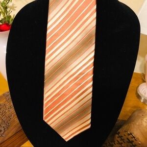 Kenneth Cole Reaction Orange Stripe Necktie